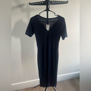 Boohoo Dark Blue Midi Dress